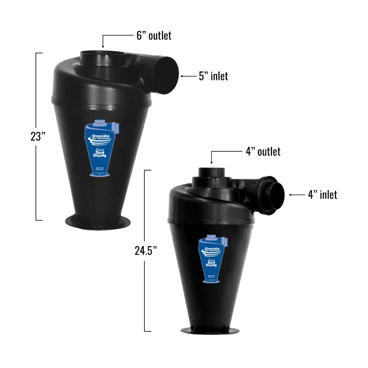 Oneida Air AXD152045 Super Dust Deputy 4/5 Deluxe Cyclone Kit