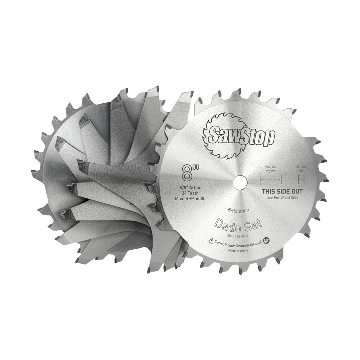 SawStop BTS-DS8-2402 Premium Dado Set