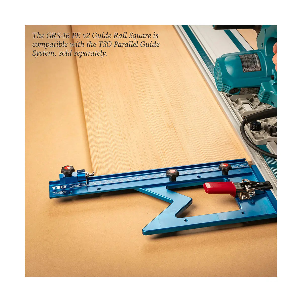 TSO Products 61-519 GRS-16 PE V2 Parallel Edge Guide Rail Square