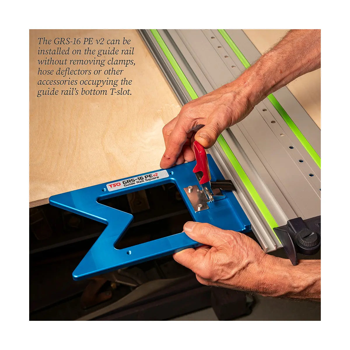 TSO Products 61-519 GRS-16 PE V2 Parallel Edge Guide Rail Square