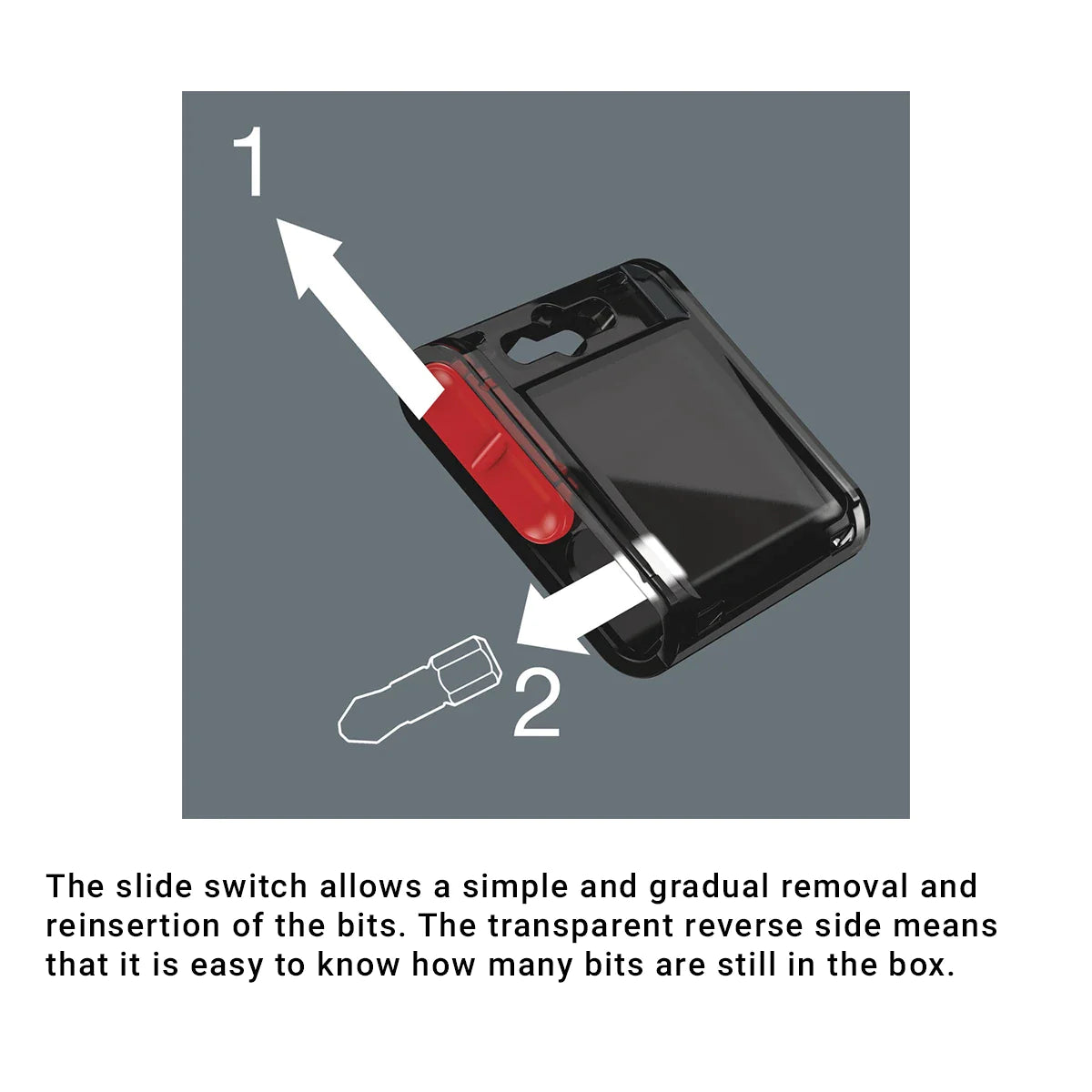 Wera Tools 05057790001 Robertson 20 V Bit Box # 2 x 25mm