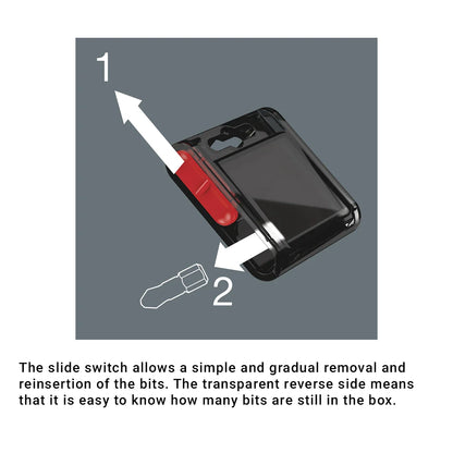 Wera Tools 05057790001 Robertson 20 V Bit Box # 2 x 25mm
