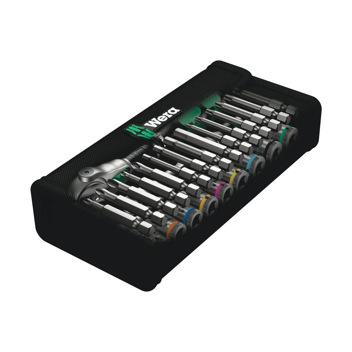 Wera Tools 05004016001 8100 SA 6 Zyklop Speed Ratchet 28-Piece Metric Set 1/4" Drive