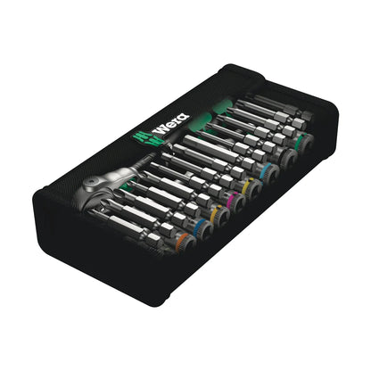 Wera Tools 05004016001 8100 SA 6 Zyklop Speed Ratchet 28-Piece Metric Set 1/4" Drive