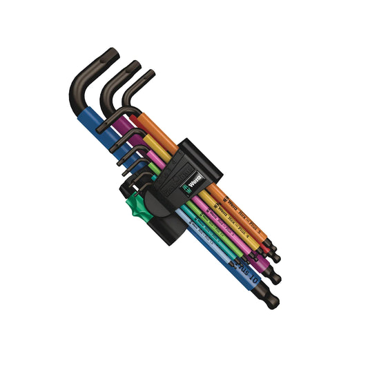 Wera Tools 05073593001 950/9 Hex-Plus Multicolour 1 SB Multicolour BlackLaser Metric L-key 9-Piece Set
