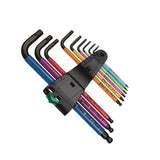 Wera Tools 05073593001 950/9 Hex-Plus Multicolour 1 SB Multicolour BlackLaser Metric L-key 9-Piece Set