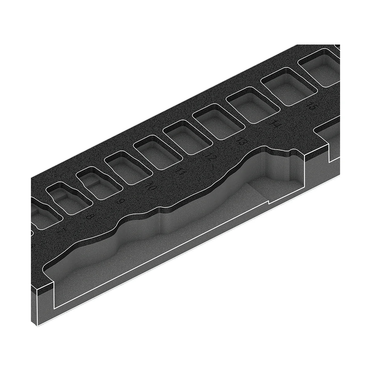 Wera Tools 05150111001 9721 Foam Insert & 8000 B Zyklop 23 Piece Ratchet Set 1 3/8" Drive