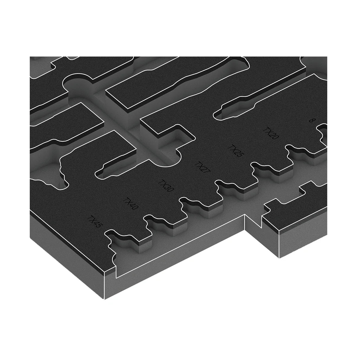 Wera Tools 05150116001 9726 Foam Insert & 8007 B VDE 28 Piece Zyklop VDE Ratchet Set 1 - 3/8" Drive