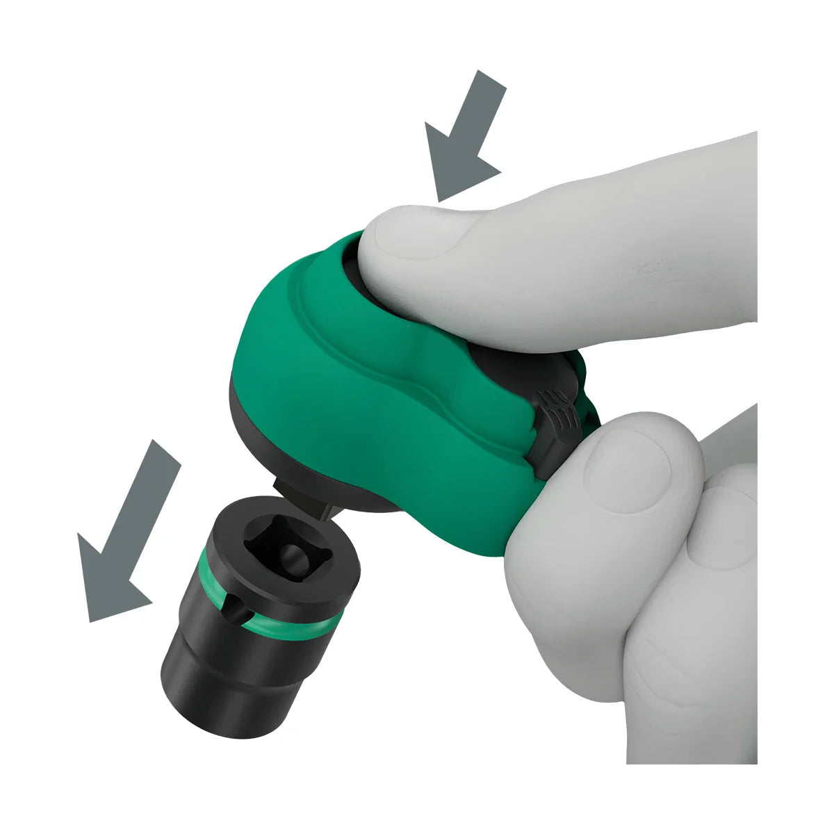 Wera Tools 05150114001 9724 Foam Insert & 8010 B Zyklop Comfort 16 Piece Ratchet Set 1 3/8" Drive