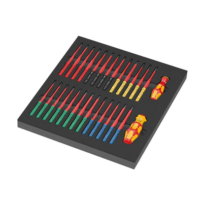 Wera Tools 05150151001 9751 Foam Insert & 28 Piece Kraftform Kompakt VDE Set 1