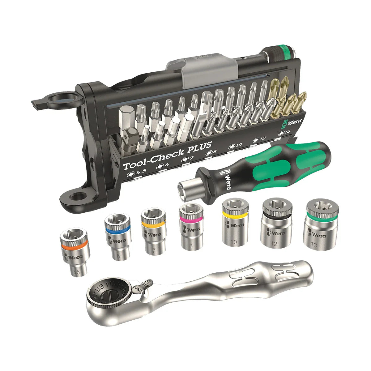 Wera Tools 05150150001 9750 Foam Insert & Kraftform Kompakt Tool-Check PLUS 57 Piece Set