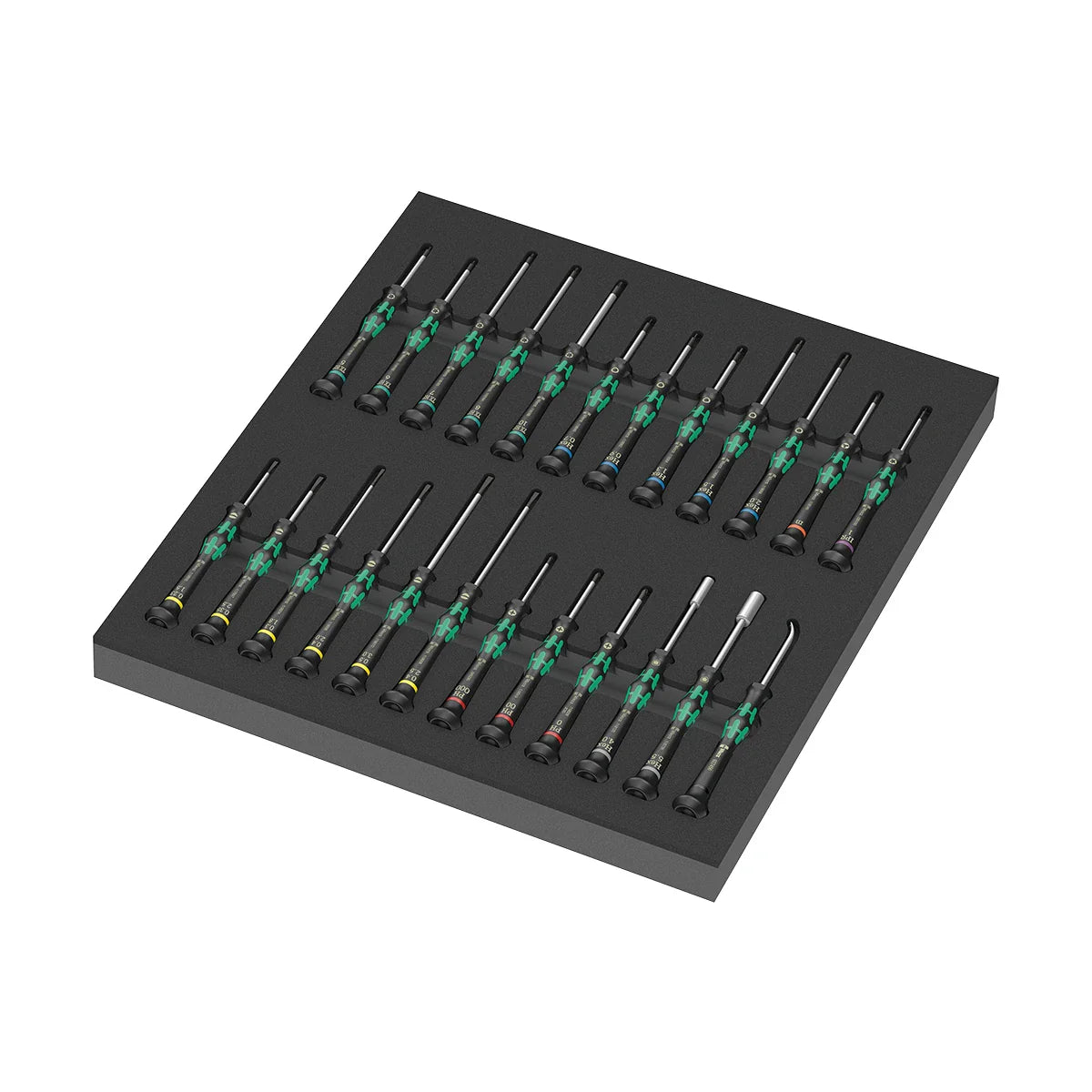 Wera Tools 05150106001 9715 Foam Insert &amp Kraftform 24 Piece Micro Screwdriver Set 1
