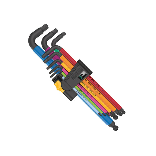 Wera Tools 05022640001 9-Piece Imperial Multi-Colour BlackLaser Hex-Plus Hex Key Set