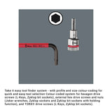 Wera Tools 05022640001 9-Piece Imperial Multi-Colour BlackLaser Hex-Plus Hex Key Set