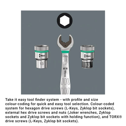 Wera Tools 05020013001 Joker 11-Piece Ratcheting Combination Metric Wrench Set 1