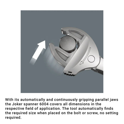 Wera Tools 05020110001 6004 Joker 4 Set 1 4-Piece Self-Setting Spanner Set 