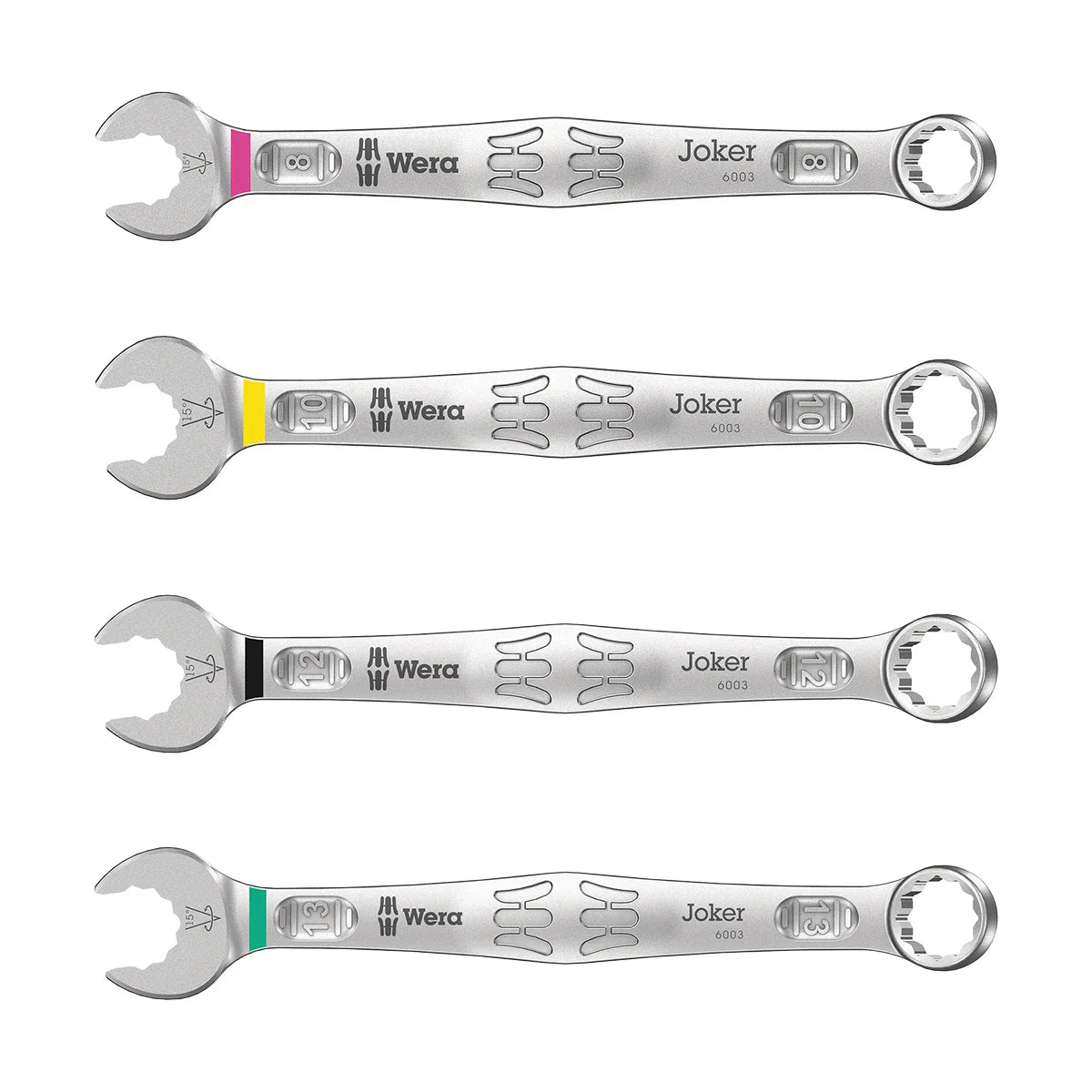 Wera Tools 05020228001 6003 Joker 4 Set 1 Metric 4-Piece Combination Wrench Set