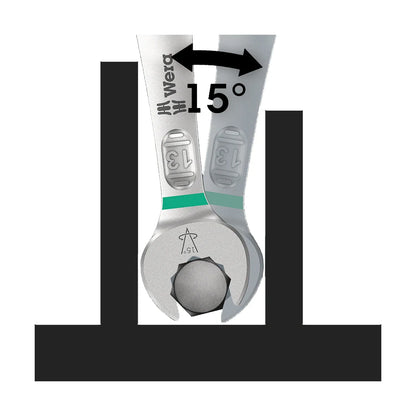 Wera Tools 05020231001 6003 Joker 11-Piece Ratcheting Combination Metric Wrench Set