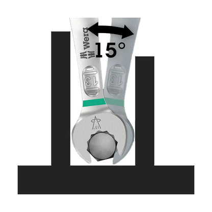 Wera Tools 05020241001 6003 Joker 8-Piece Ratcheting Combination Imperial Wrench Set