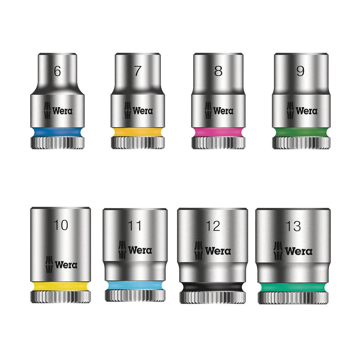 Wera Tools 05023470001 Kraftform Kompakt 400 RA 9-Piece Metric T-Handle Socket Set