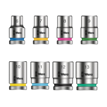 Wera Tools 05023470001 Kraftform Kompakt 400 RA 9-Piece Metric T-Handle Socket Set