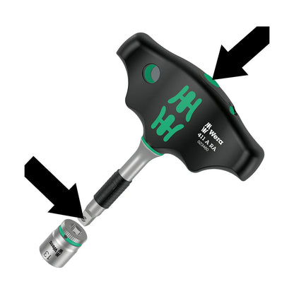 Wera Tools 05023470001 Kraftform Kompakt 400 RA 9-Piece Metric T-Handle Socket Set