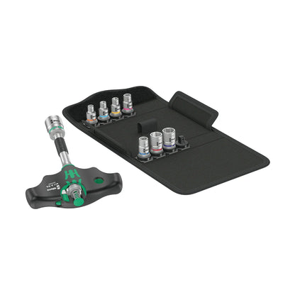 Wera Tools 05057474001 Kraftform Kompakt 400 RA 9-Piece Imperial T-Handle Socket Set