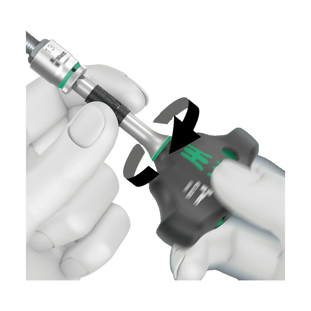 Wera Tools 05057474001 Kraftform Kompakt 400 RA 9-Piece Imperial T-Handle Socket Set