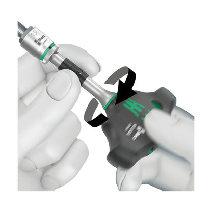 Wera Tools 05057474001 Kraftform Kompakt 400 RA 9-Piece Imperial T-Handle Socket Set