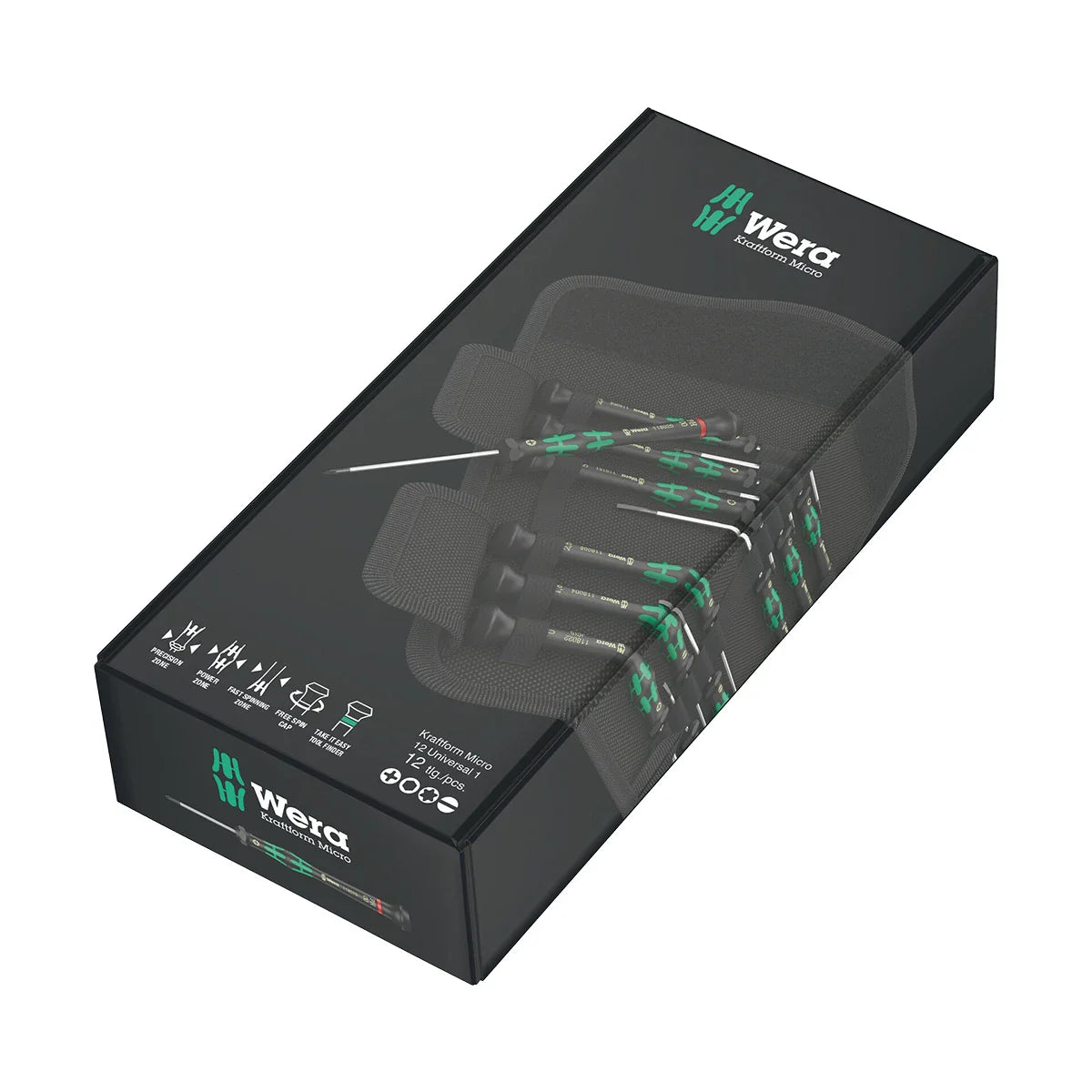 Wera Tools 05073675001 Kraftform Micro 12 Piece Universal 1 Screwdriver Set