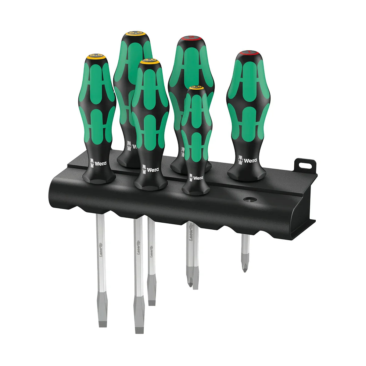 Wera Tools 05007680001 334 SK/6 Kraftform Plus Lasertip Screwdriver Set with Rack