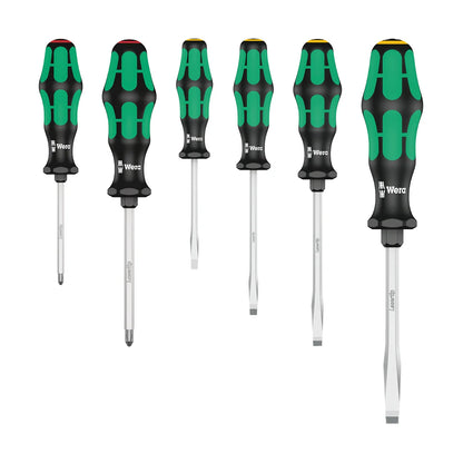 Wera Tools 05007680001 334 SK/6 Kraftform Plus Lasertip Screwdriver Set with Rack