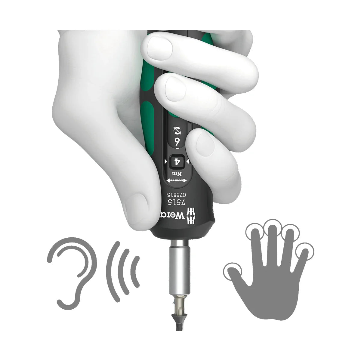 Wera Tools 05075815001 Kraftform Safe-Torque Speed Torque Screwdriver Handle 1/4" Drive