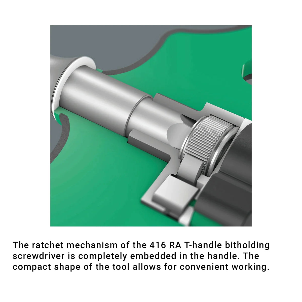 Wera Tools 05023461001 Rapidaptor 416 RA Ratcheting T-Handle Bitholding Screwdriver