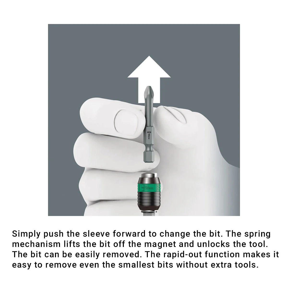 Wera Tools 05023461001 Rapidaptor 416 RA Ratcheting T-Handle Bitholding Screwdriver