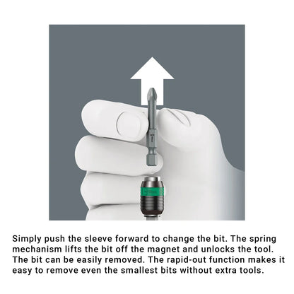 Wera Tools 05023461001 Rapidaptor 416 RA Ratcheting T-Handle Bitholding Screwdriver