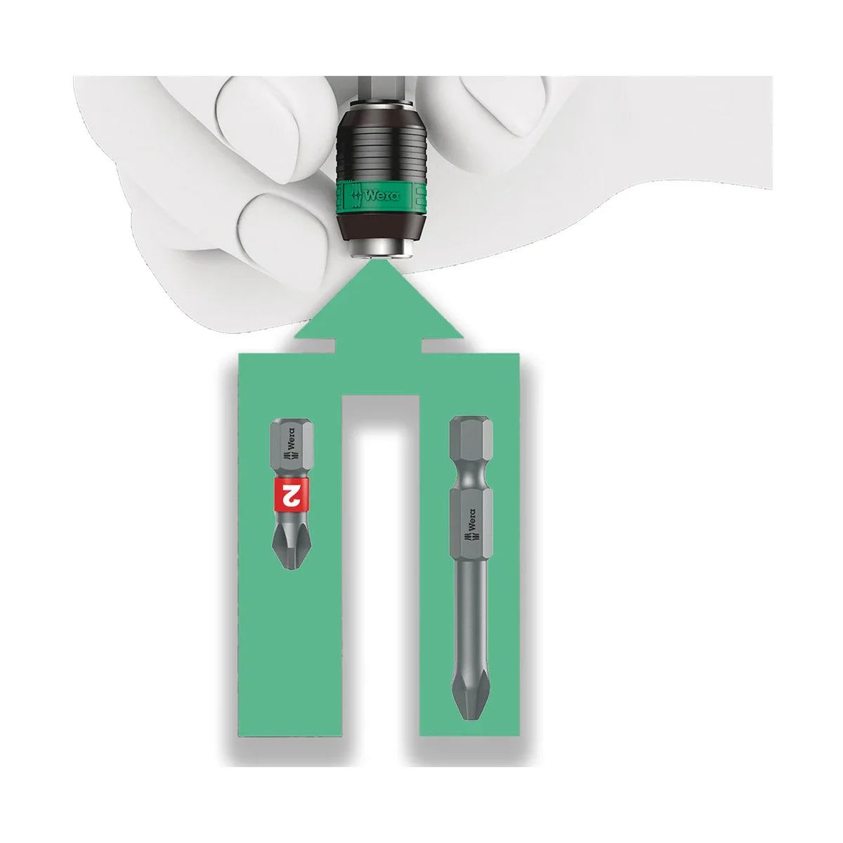 Wera Tools 05073421001 889/4/1 K SB Rapidaptor Universal 1/4" Bit Holder