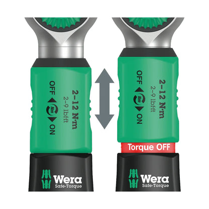 Wera Tools 05075830001 10-Piece Metric Safe-Torque A 1 Set 1 1/4" Square Head Drive 2-12 Nm
