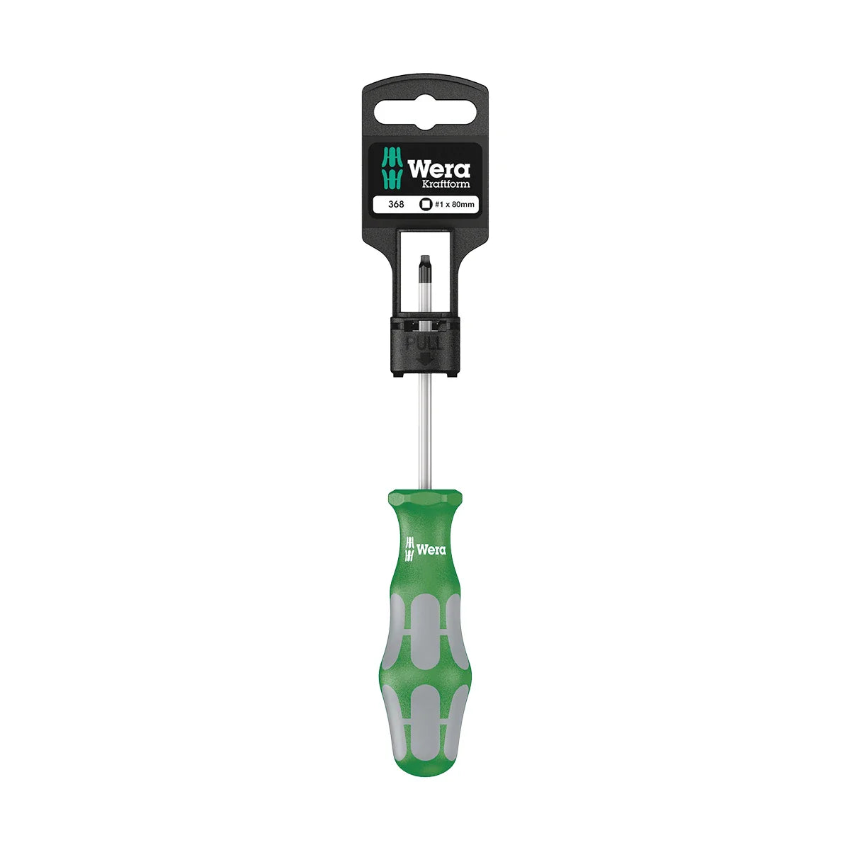 Wera Tools 05100070001 368 SB Screwdriver for # 1 Robertson Square Screws