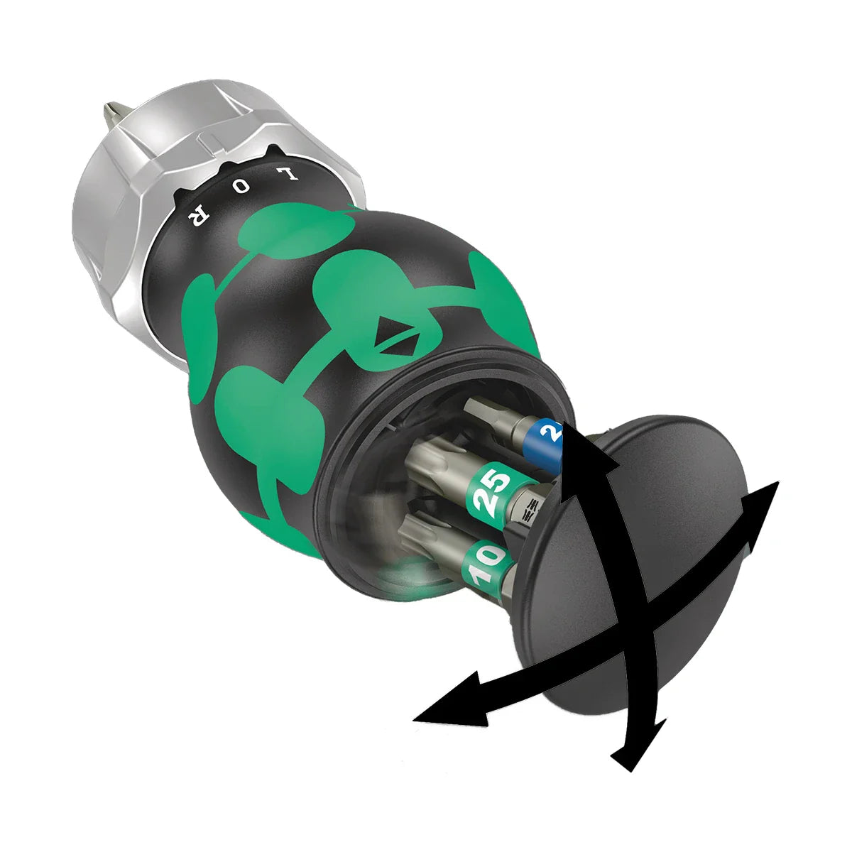 Wera Tools 05004185001 Kraftform Kompakt Bit-Holding Stubby Screwdriver Handle.