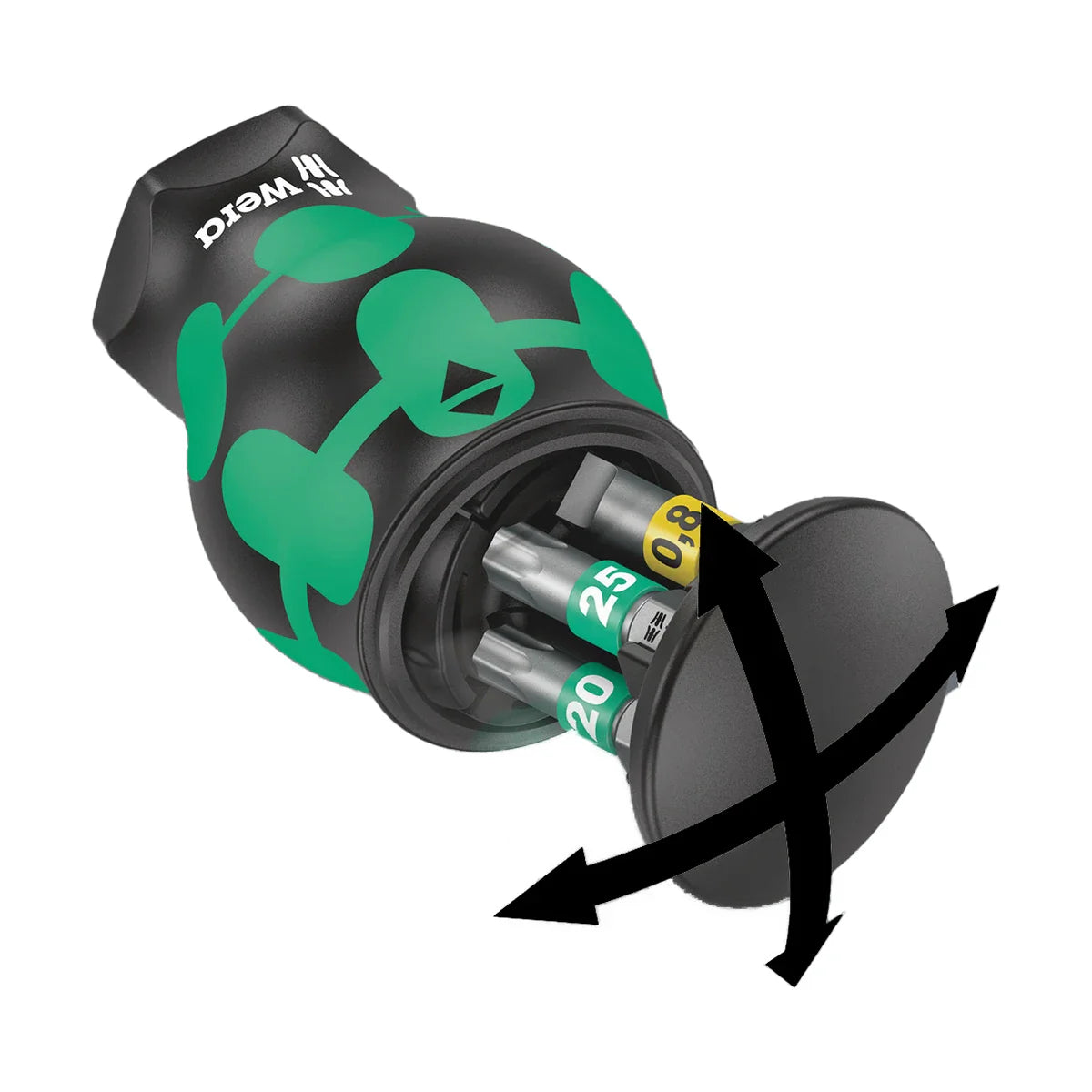 Wera Tools 05008873001 6-Piece Kraftform Kompakt Stubby Screwdriver Handle Set