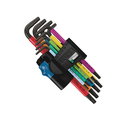 Wera Tools 05024179001 9-Piece Imperial Multi-Colour BlackLaser Torx Key Set