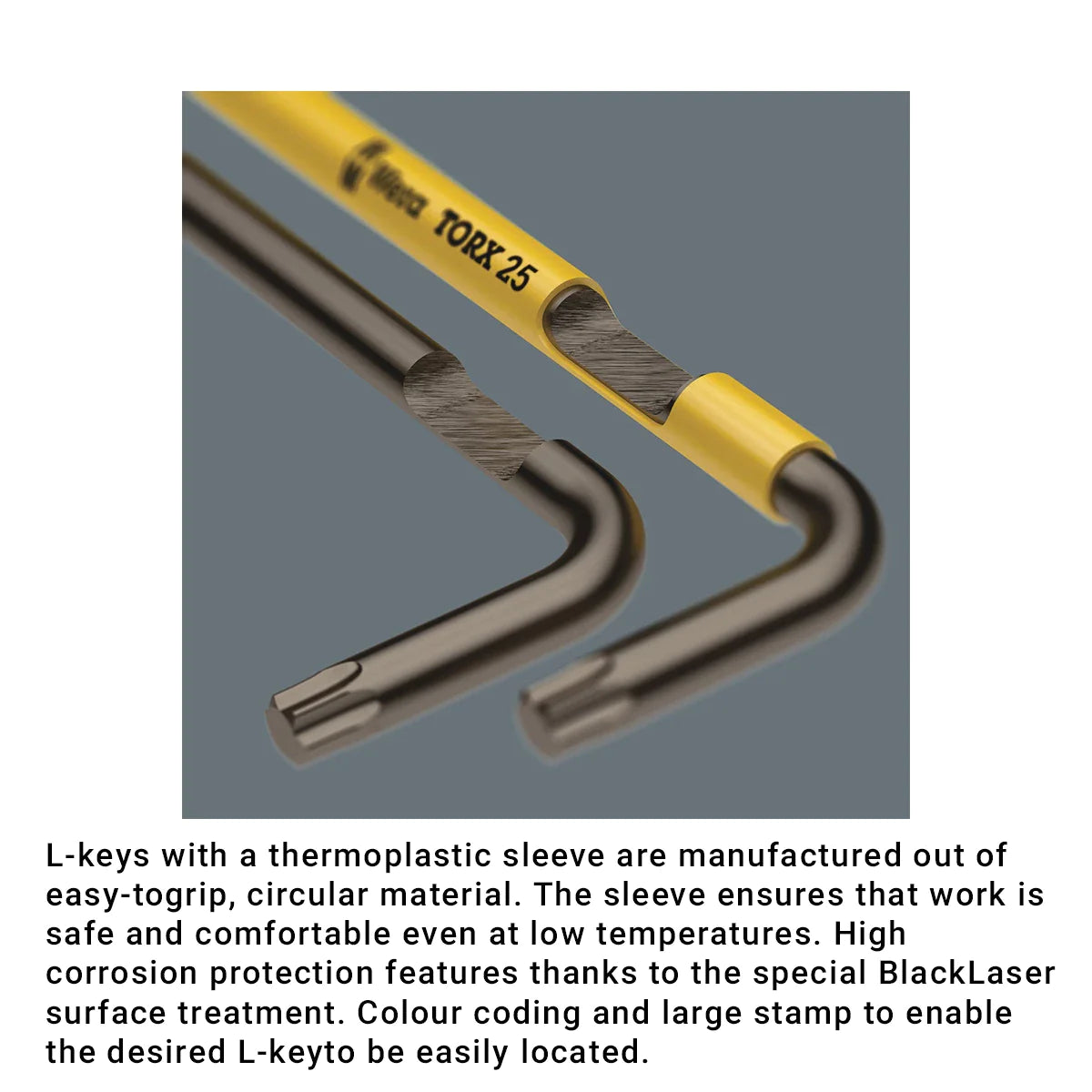 Wera Tools 05024179001 9-Piece Imperial Multi-Colour BlackLaser Torx Key Set