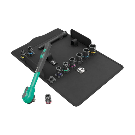 Wera Tools 05005531001 8100 SB 12 Zyklop Comfort 11 Piece Imperial Ratchet Set - 3/8" Drive