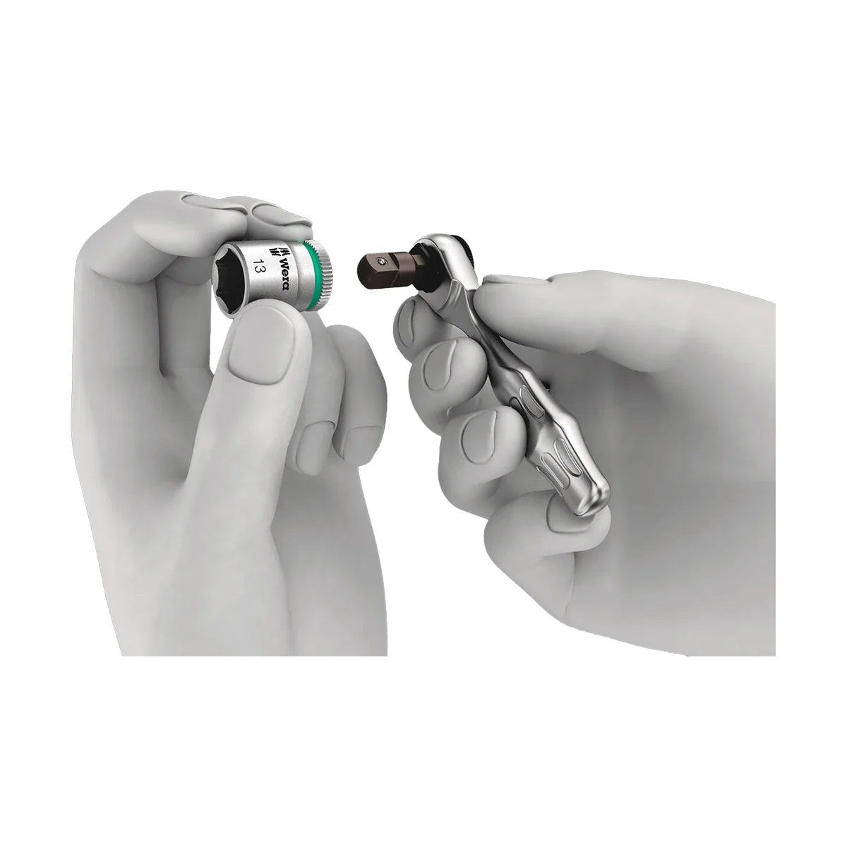 Wera Tools 05073645001 Bit-Check 10 Zyklop Mini 1 Ratchet & Bit Set