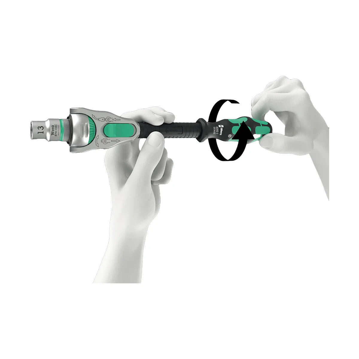 Wera Tools 05003550001 8000 B Zyklop Speed Ratchet with 3/8" Drive