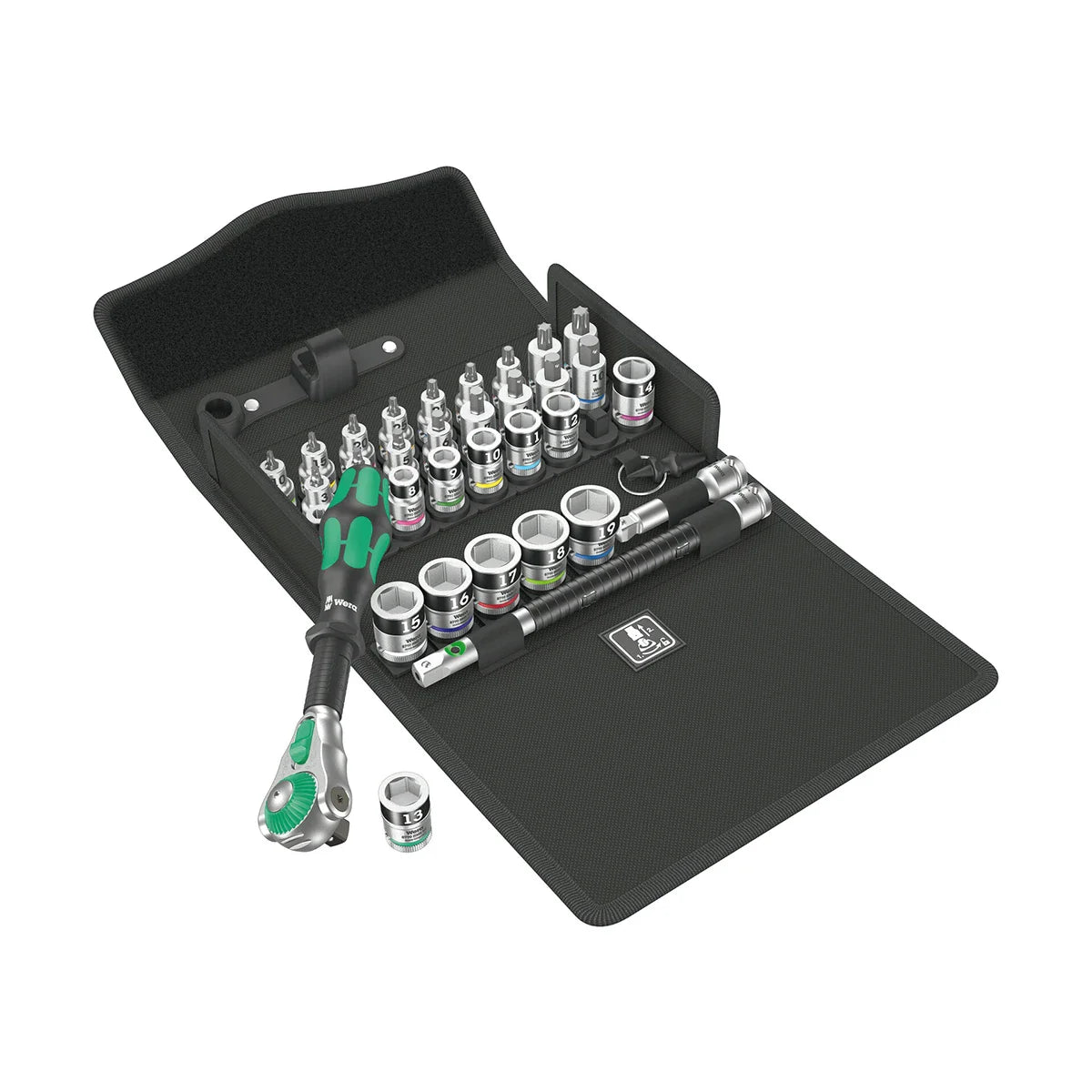 Wera Tools 05003536001 8100 SB All-in Zyklop 38 Piece Metric Speed Ratchet Set, 3/8" Drive