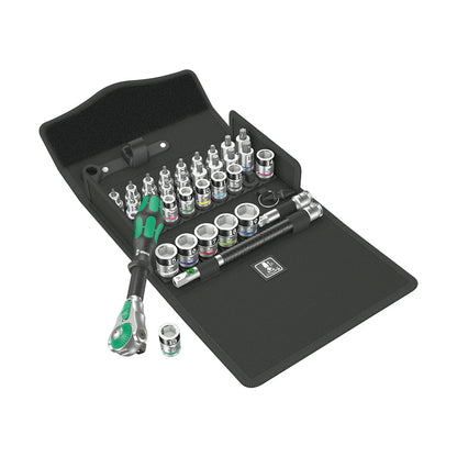 Wera Tools 05003536001 8100 SB All-in Zyklop 38 Piece Metric Speed Ratchet Set, 3/8" Drive