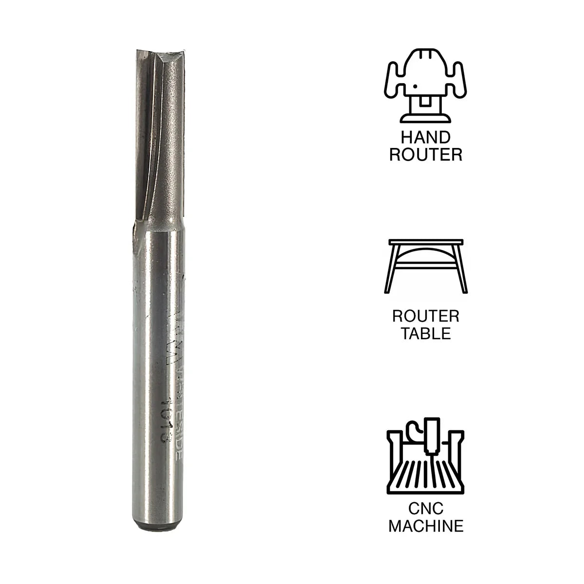Whiteside WH1013 Straight Bit 1/4" SH, 1/4" CD, 3/4"CL
