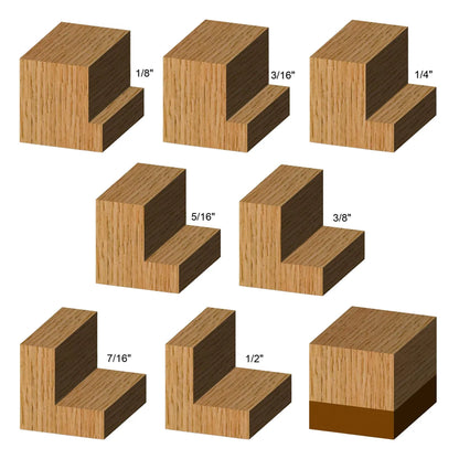 Whiteside WH1952 Multi-Rabbet Bit Set 1/4" Shank
